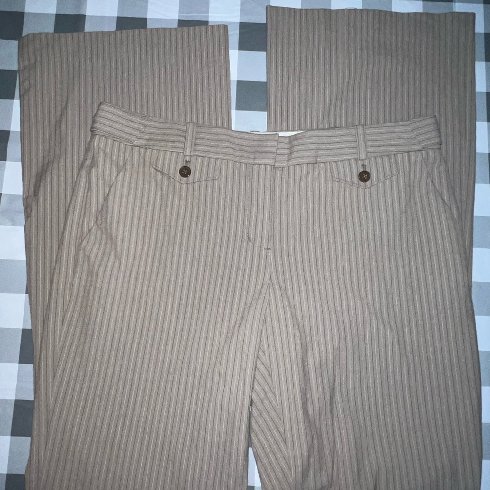 Striped Tan Women's Pants